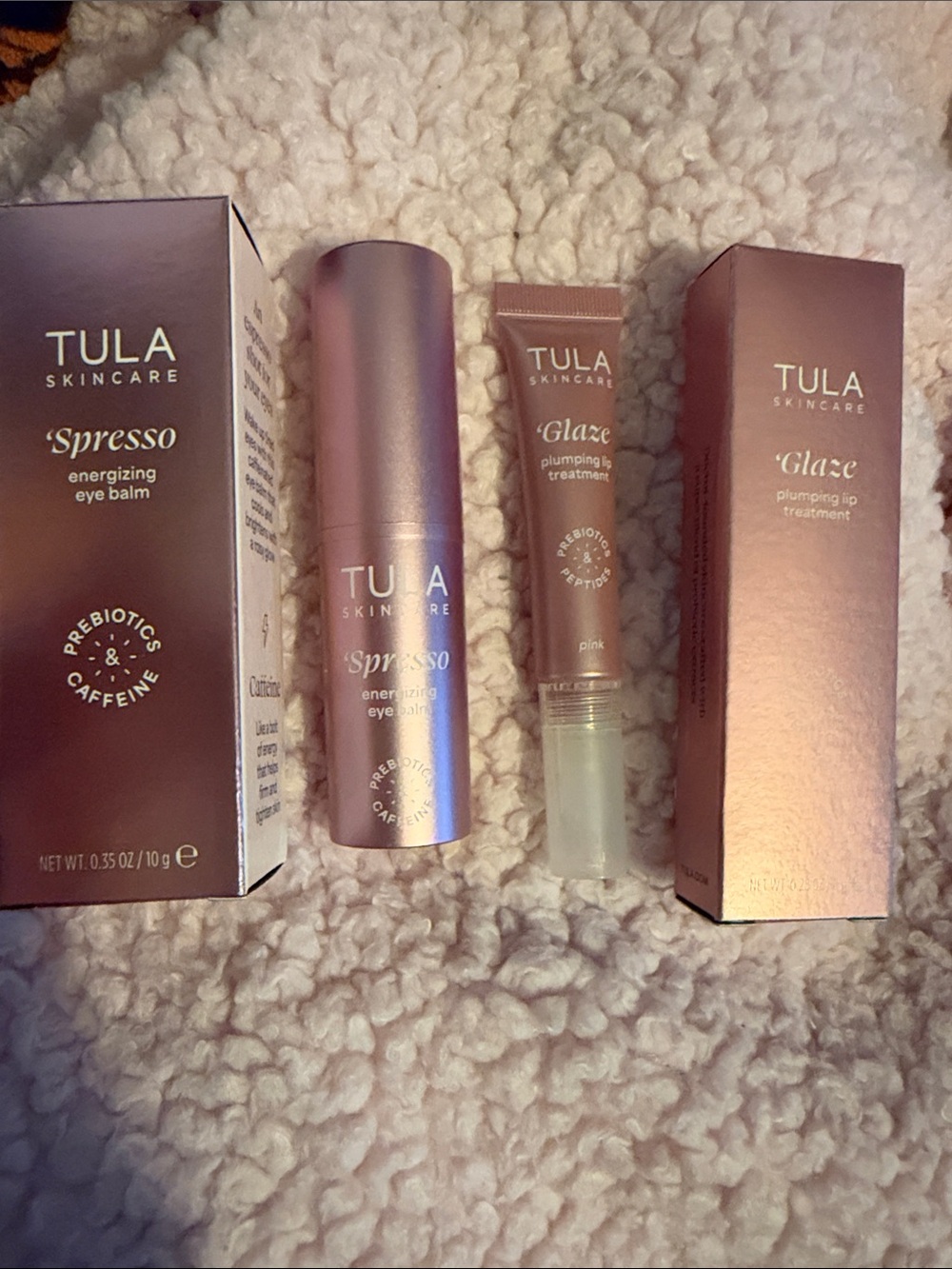 Tula Skincare 'Spresso' & 'Glace' Set - Rose Metallic Pink